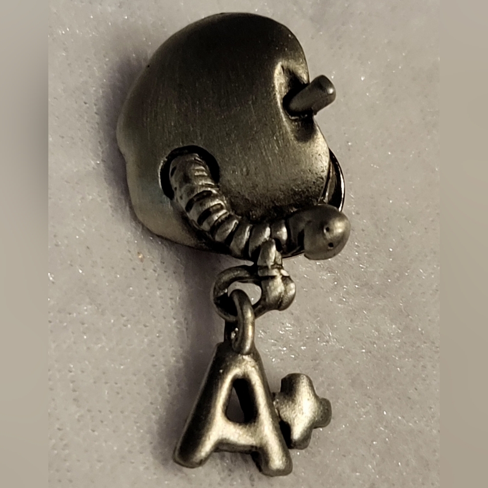 Vintage JJ Jonette Adorable Articulated Pewter Apple and Worm with A+ Lapel Pin